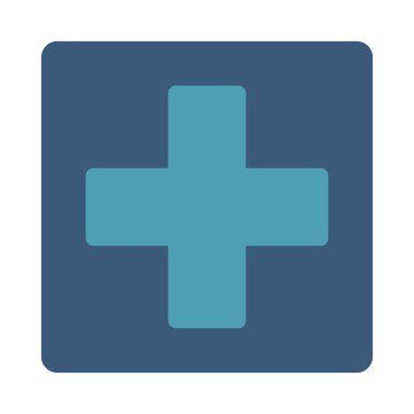 Ayrıca yuvarlak düz mavi ve mavi renkler düğmesi