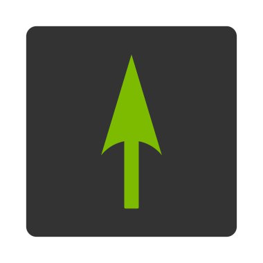 Ok eksen Y düz eko yeşil ve gri renkler düğmesini yuvarlak