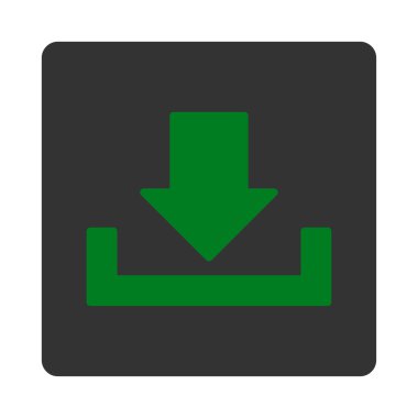 Yuvarlak düz yeşil ve gri renkler düğmesini indir