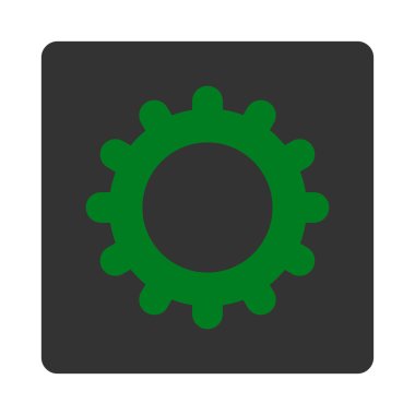 Vites düz yeşil ve gri renkler düğmesini yuvarlak