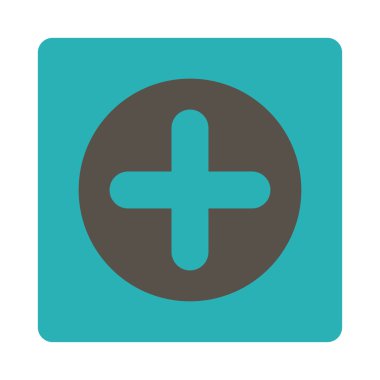 Yuvarlak düz gri ve mavi renkler düğmesi oluşturma