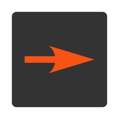 Ok ekseni X yuvarlak düz turuncu ve gri renkler düğmesi