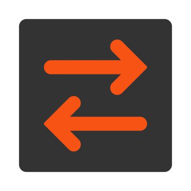 Fiske vurmak yatay düz turuncu ve gri renkler yuvarlak düğmesi