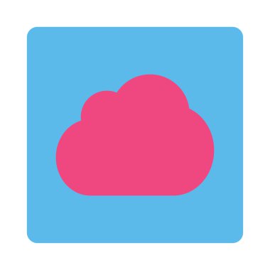 Bulut yuvarlak düz pembe ve mavi renkler düğmesi