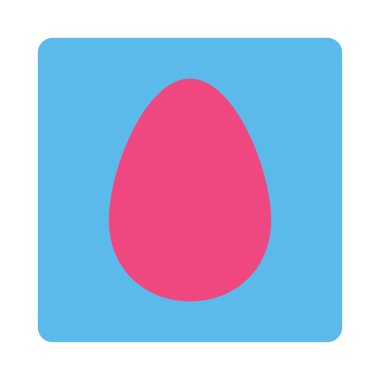 Yumurta yuvarlak düz pembe ve mavi renkler düğmesi