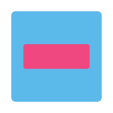 Düz pembe ve mavi renkler düğmesini yuvarlak