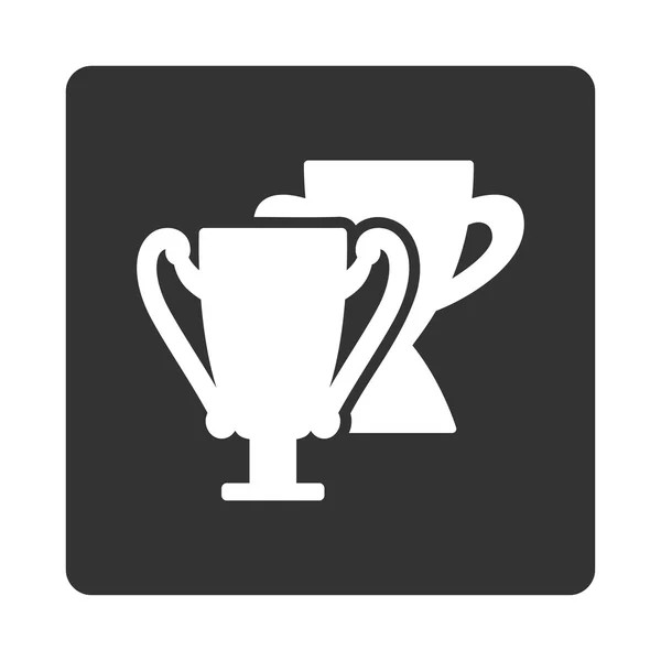 Ikona poháry trofej z ocenění tlačítka Overcolor Set — Stockový vektor