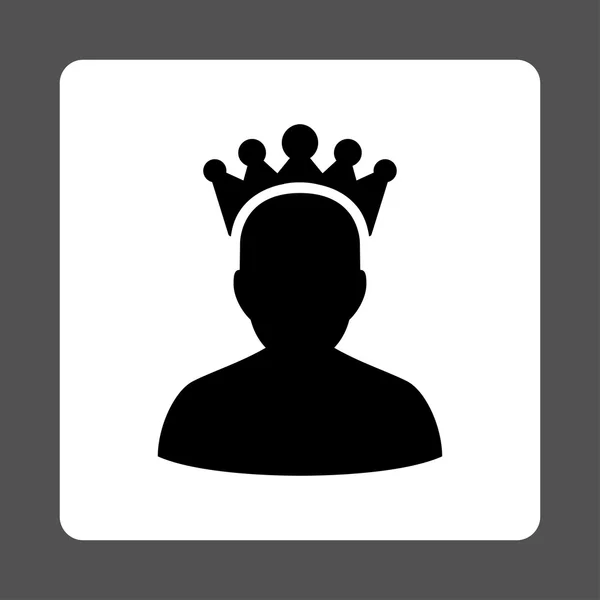 König-Symbol aus Prämienschaltflächen Überfarbensatz — Stockvektor
