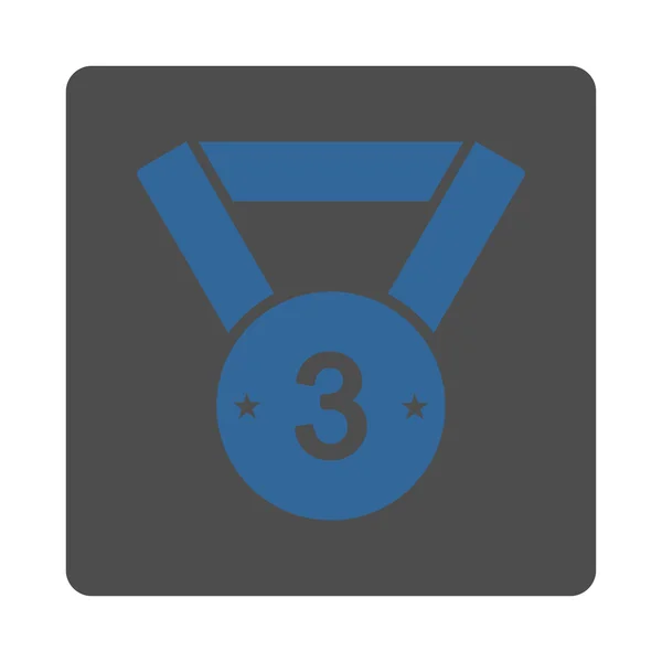 Terceiro ícone de medalha de botões de prêmio OverColor Set — Vetor de Stock