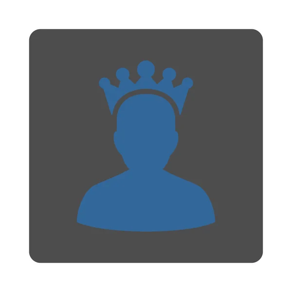 König-Symbol aus Prämienschaltflächen Überfarbensatz — Stockvektor
