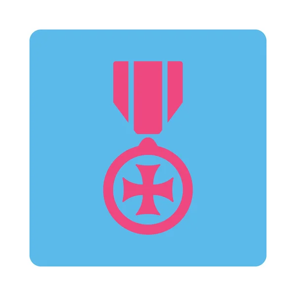 Ikona Krzyż maltański z Nagroda przyciski Overcolor zestaw — Wektor stockowy