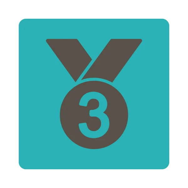 Brązowy medal ikona z Nagroda przyciski Overcolor zestaw — Wektor stockowy