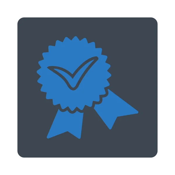 Validering seal ikonen från Award knapparna Overcolor in — Stock vektor