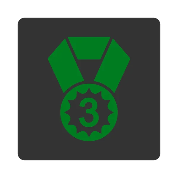 Trzecie miejsce ikona od nagrody przyciski Overcolor zestaw — Wektor stockowy