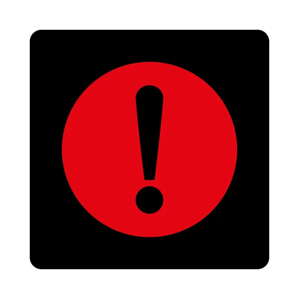 Problema plano intensivo rojo y negro colores botón redondeado — Vector de stock