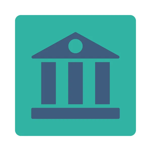 銀行フラット コバルトとシアン色の丸いボタン — ストックベクタ