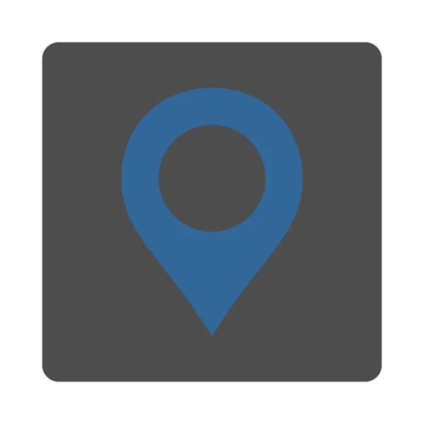 Mapa Marcador cobalto plano e cores cinza botão arredondado — Vetor de Stock