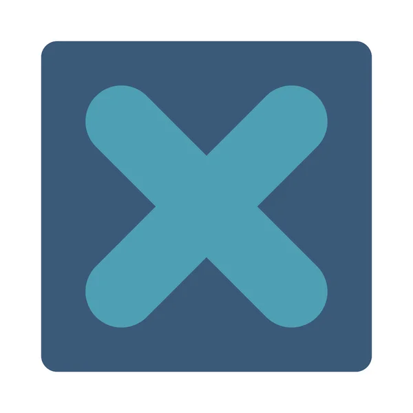Cancelar plano cyan y azul botones de colores redondeados — Vector de stock