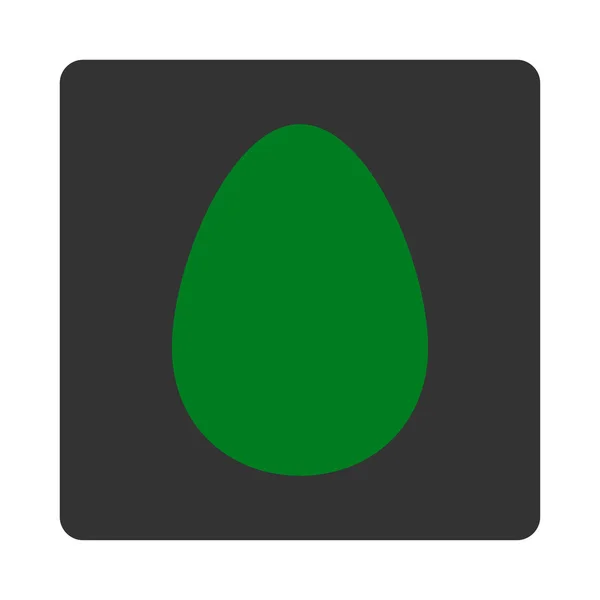 Egg piatto verde e grigio colori arrotondato pulsante — Vettoriale Stock