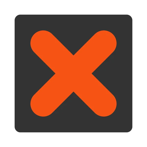 Zrušit tlačítko plochý oranžové a šedé barvy, zaoblený — Stockový vektor