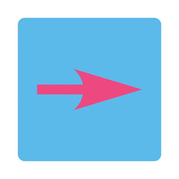 Flecha Axis X plana de color rosa y azul botón redondeado — Vector de stock