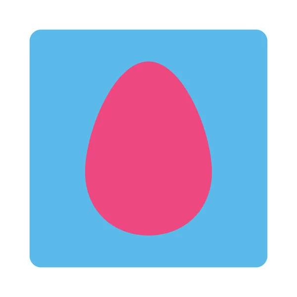 Oeuf plat rose et bleu couleurs bouton arrondi — Image vectorielle