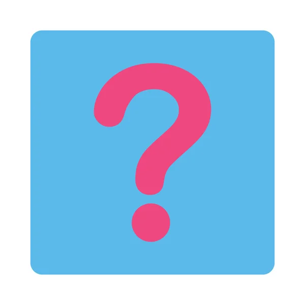 Pergunta rosa plana e azul cores arredondadas botão —  Vetores de Stock