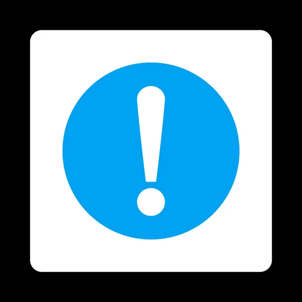 Problema plana azul e branco cores arredondadas botão — Vetor de Stock