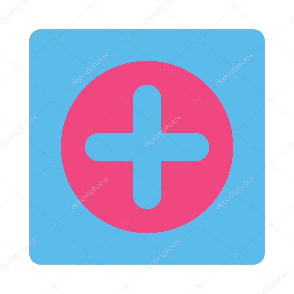 Create flat pink and blue colors rounded button