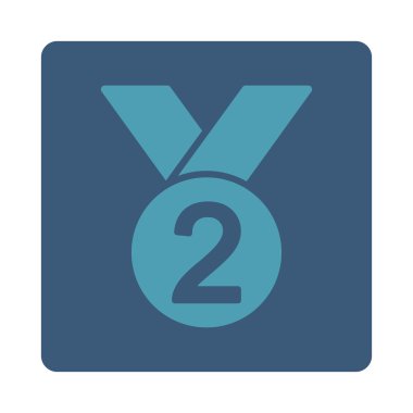 Ödülü Set düğmeleri Overcolor gümüş madalya simgesinden