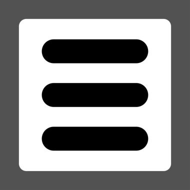 Yığın düz siyah beyaz yuvarlak renkler düğmesi