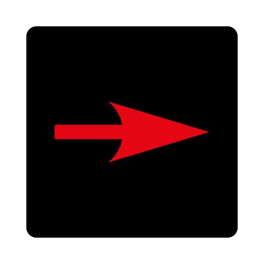 Ok eksen yuvarlak düz yoğun kırmızı ve siyah renkleri düğmesini X