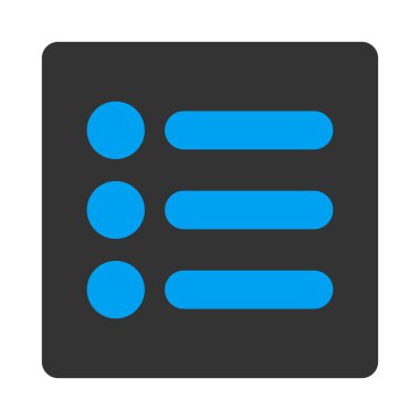 Öğeleri düz yuvarlak mavi ve gri renkler düğmesi