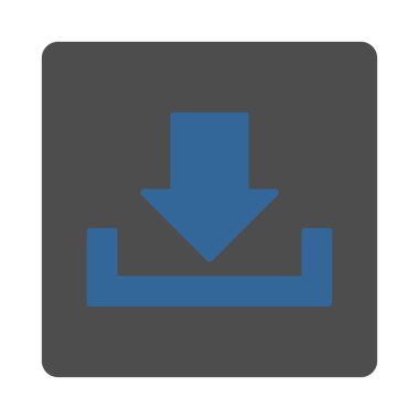Download düz kobalt ve gri renkler yuvarlak düğmesi