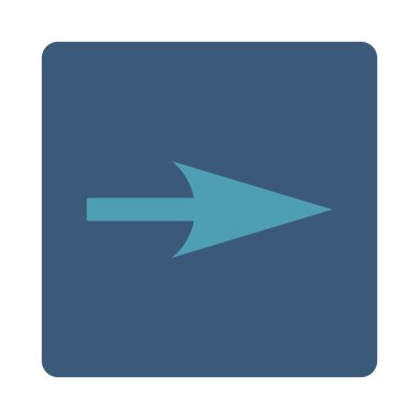 Ok ekseni X yuvarlak düz mavi ve mavi renkler düğmesi