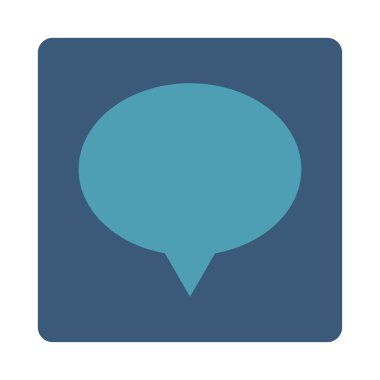 Afiş yuvarlak düz mavi ve mavi renkler düğmesi