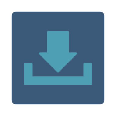 Yuvarlak düz mavi ve mavi renkleri düğmesini indir