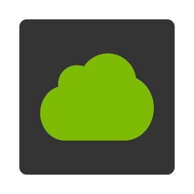 Bulut düz eko yeşil ve gri yuvarlak renkler düğmesi