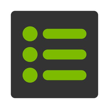 Öğeleri düz eko yeşil ve gri renkler düğmesini yuvarlak