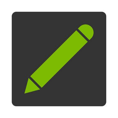 Kalem düz eko yeşil ve gri renkler düğmesini yuvarlak