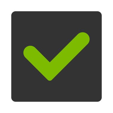 Evet düz eko yeşil ve gri yuvarlak renkler düğmesi