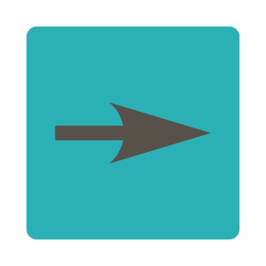 Ok ekseni X yuvarlak düz gri ve mavi renkler düğmesi