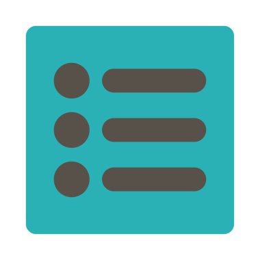 Öğeleri düz gri ve mavi renkler yuvarlak düğmesi