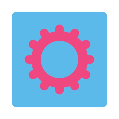 Vites düz pembe ve mavi renkler düğmesini yuvarlak