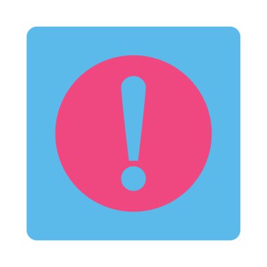 Sorun düz pembe ve mavi renkler düğmesini yuvarlak