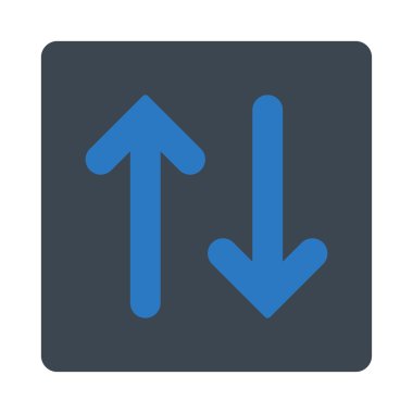 Fiske vurmak dikey düz düz mavi renkler yuvarlak düğmesi