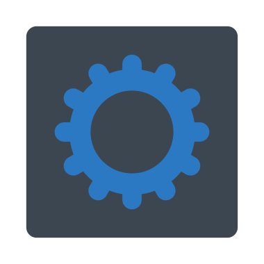 Vites düz düz mavi renkler düğmesini yuvarlak