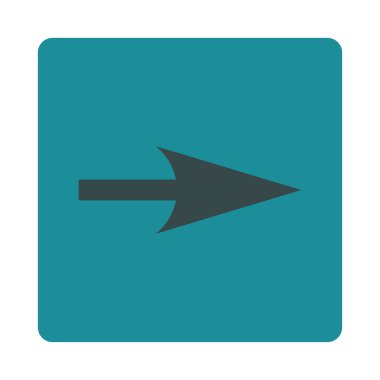 Ok ekseni X düz yumuşak mavi renkler düğmesini yuvarlak