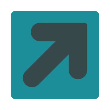 Ok yukarı sağ düz yumuşak mavi renkler düğmesini yuvarlak