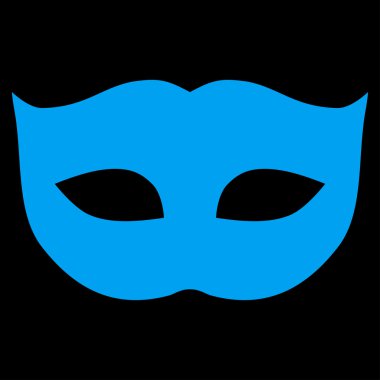 Gizlilik maskesi düz mavi renk simgesi